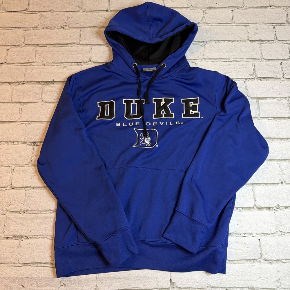 Duke Blue Devils Hoodie Colosseum Athletics Blue Embroidered Sweatshirt Mens L
